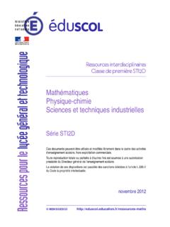 Math&#233;matiques Physique-chimie Sciences et techniques ...