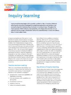 Inquiry learning - Early Childhood Education and Care