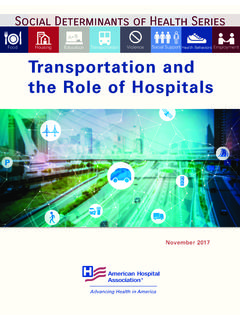 Health Behaviors Transportation and the Role of Hospitals