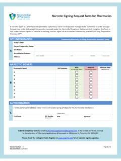 Narcotic Signing Request Form for Pharmacies - OCPInfo.com