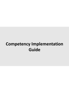 Competency Implementation Guide