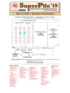 Conference Exhibitor Floor Plan * | Grand Ballroom A &amp; B – 2nd