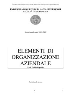 ELEMENTI DI ORGANIZZAZIONE AZIENDALE - unina.it