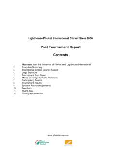 Post Tournament Report Contents - phuketsixes.com