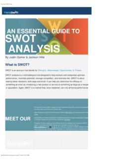 FormSwift: SWOT Guide - Columbia University