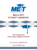 4007 MET Sudent Handbook April 2018