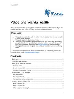 Police and mental health - Mind