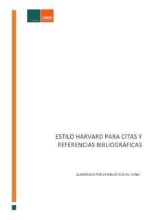 ESTILO HARVARD PARA CITAS Y REFERENCIAS BIBLIOGR&#193;FICAS