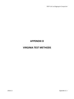 Appendix D - Virginia Test Methods (REVISED)