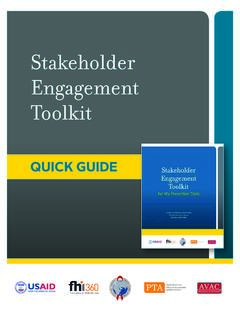 Stakeholder Engagement Toolkit - FHI 360