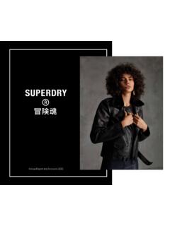 Annual Report and Accounts 2020 - Superdry