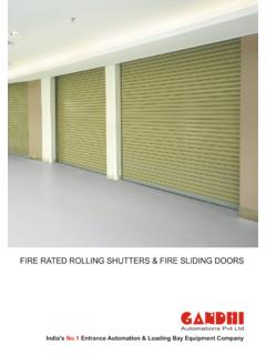 FIRE RATED ROLLING SHUTTERS &amp; FIRE SLIDING DOORS