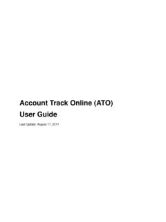 Account Track Online (ATO) User Guide - ComfortSite