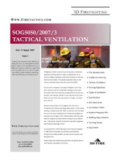 SOG5050/2007/3 TACTICAL VENTILATION - CFBT-BE