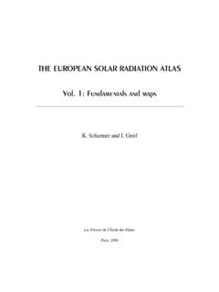 THE EUROPEAN SOLAR RADIATION ATLAS Vol. 1: …