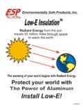 Radiant Energy - ESP&#174; Low-E Reflective Insulation  …