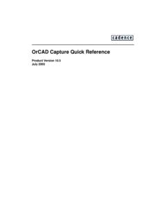 OrCAD Capture Quick Reference - wicTronic