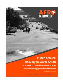 Public service delivery in South Africa