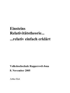 Einsteins Relativit&#228;tstheorie relativ einfach erkl&#228;rt