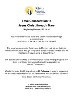 Total Consecration to Jesus Christ through Mary
