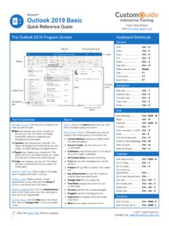 Outlook 2019 Basic Quick Reference - Microsoft Office Training