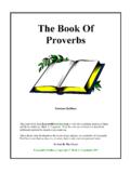 The Book Of Proverbs - Free sermon outlines and …
