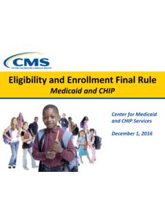 Eligibility and Enrollment Final Rule - Medicaid