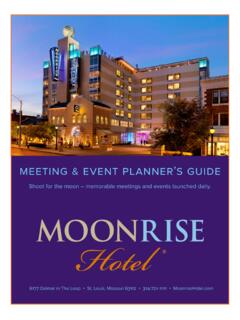 meeting event planner’s guide - Moonrise Hotel