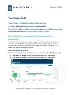 How to Read Your Degree Audit - Minnesota State