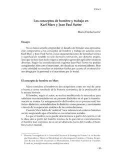 Los conceptos de hombre y trabajo en Karl Marx y Jean Paul ...