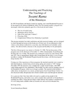 Understanding and Practicing The Teachings of Swami Rama