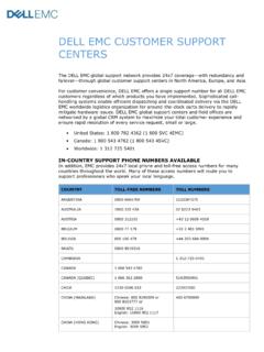 Handouts: EMC Customer Support Centers - Dell Technologies