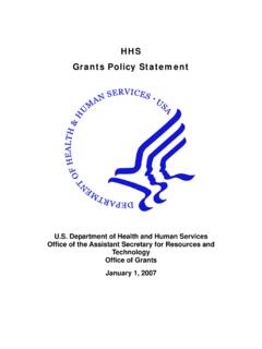 Grants Policy Statment - United States Department of ...