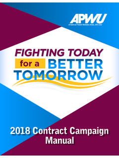 2018 Contract Campaign Manual - apwu.org