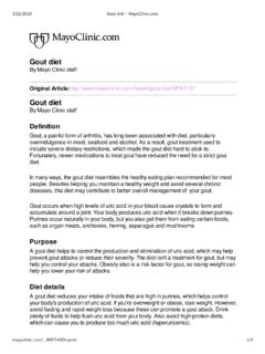 Gout diet - MayoClinic