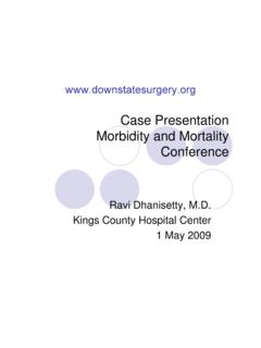 Case Presentation Morbidity and …