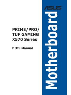 PRIME/PRO/ TUF GAMING X570 Series - Asus