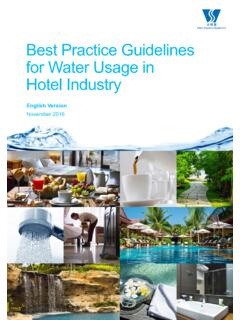 Best Practice Guidelines for Water Usage in Hotel Industry