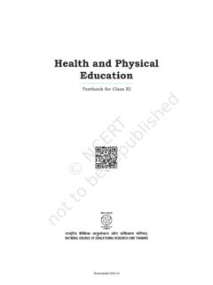Health and Physical Education - NCERT