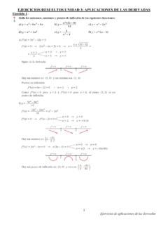 Ejercicios de aplicaciones de las derivadas