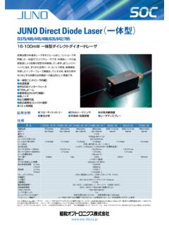 JUNO Direct Diode Laser - soc-ltd.co.jp