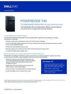 Dell EMC PowerEdge T40 Spec Sheet