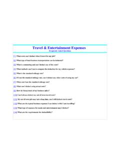 Travel &amp; Entertainment Expenses - IRS tax forms