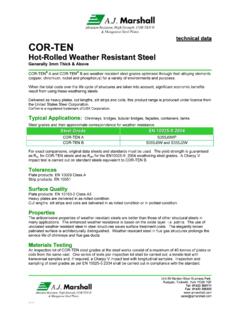 CorTen is a registered trademark of USX Corporation.
