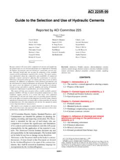 225R-99 Guide to the Selection and Use of Hydraulic Cements