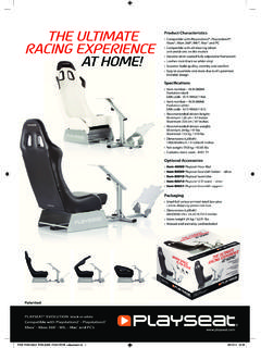 THE ULTIMATE RACING EXPERIENCE AT HOME! - Playseat