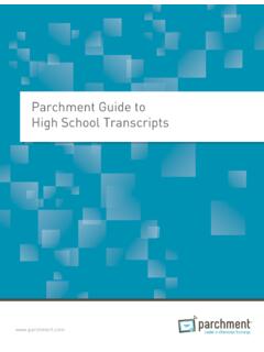 Parchment Guide to High School Transcripts