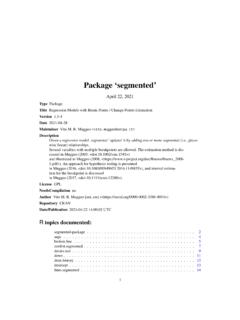Package ‘segmented’ - R