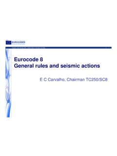 Eurocode 8 General rules and seismic actions