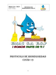 PROTOCOLO DE BIOSEGURIDAD COVID-19 - EMAC S.A. E.S.P